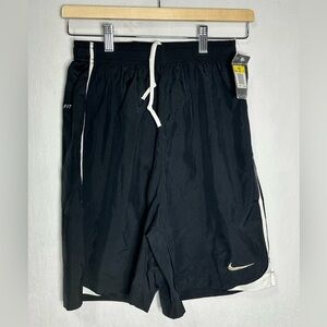 NWT‎ NIKE Men’s black and white stripe soccer shorts - small